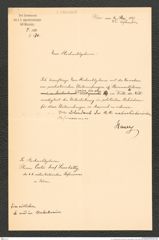 k.k. naturhistorisches Hofmuseum, Intendanzakten 1885-1896 (Hauer), Aktenzahl Z.370/1887, Seite 1